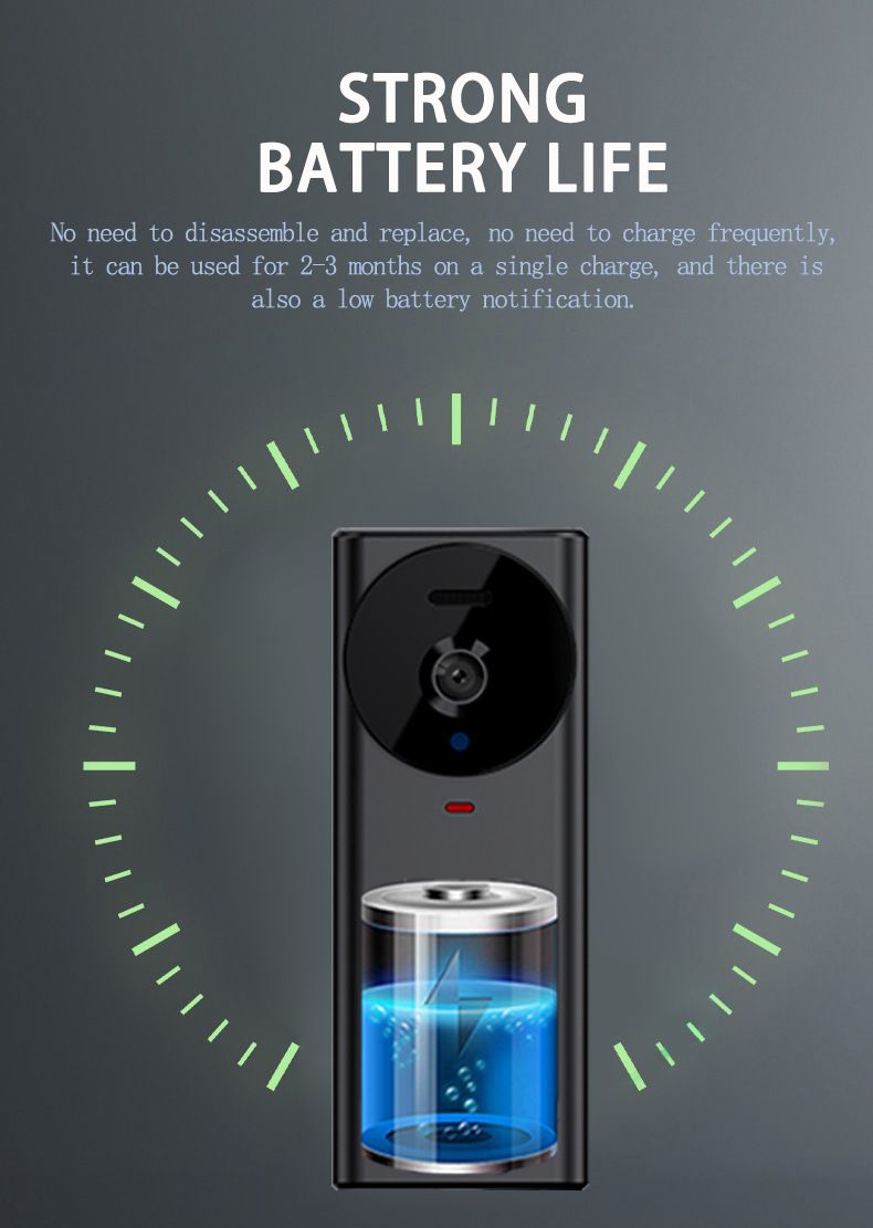 M17 dørklokke Hjemmefjernkontroll HD Night Vision Visual Intercom Monitoring Tuya Smart Life New Edition_voghion.com