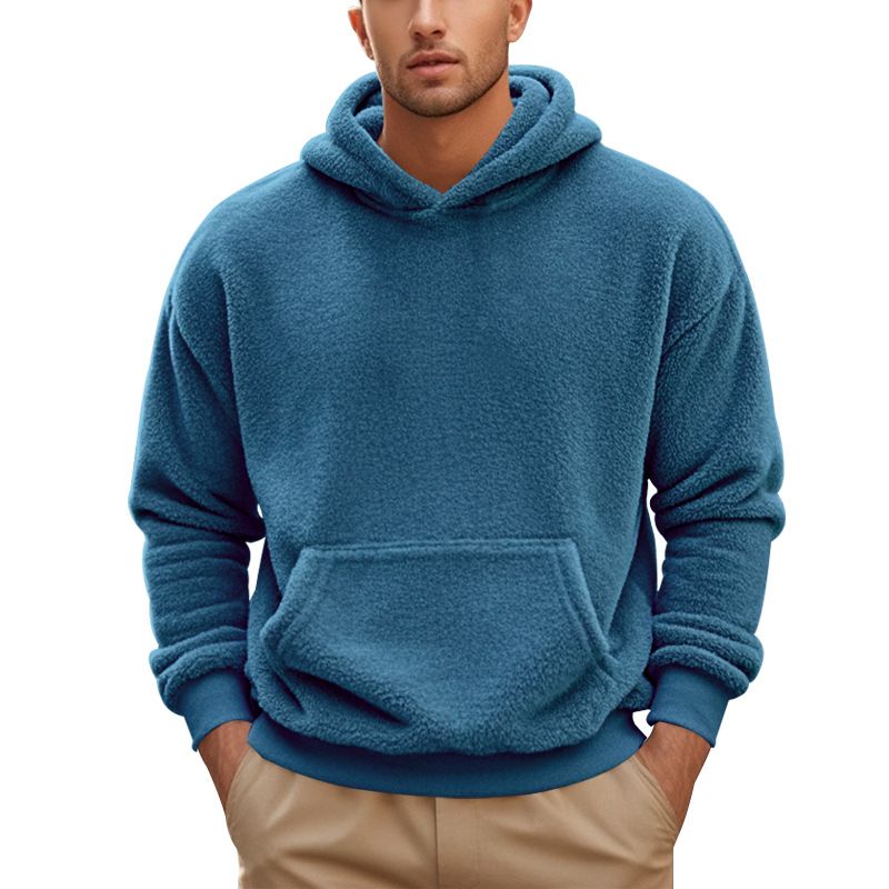 Felpa con cappuccio foderata in pile da uomo – Vestibilità oversize e calore bifacciale (S-XXXL) – Pullover invernale per un comfort casual_voghion.com