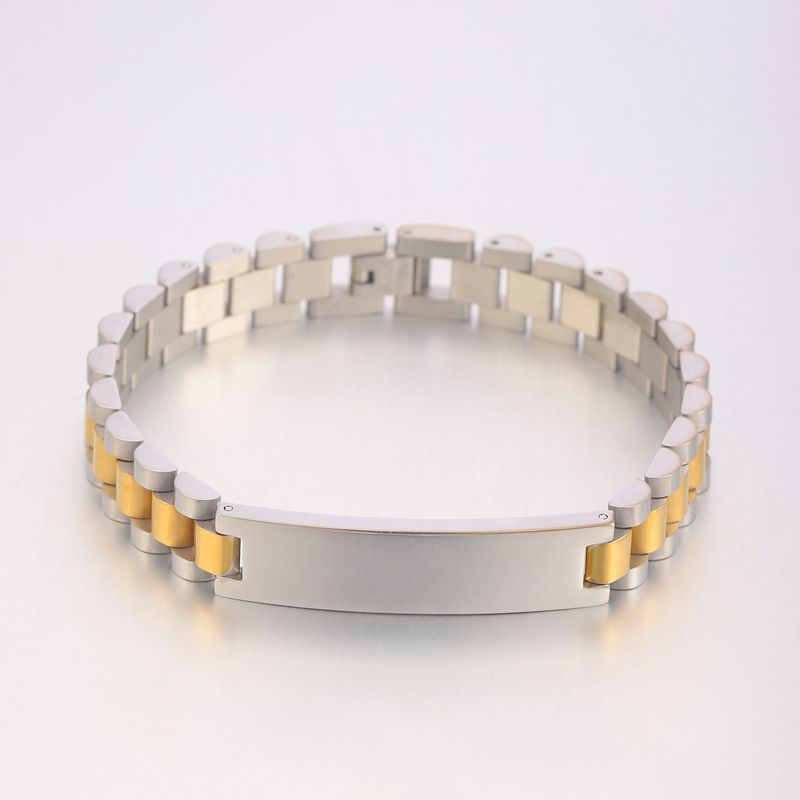 Orologio da uomo in acciaio inossidabile con catena da 12 mm, regolabile, con cinturino curvo e bracciale in acciaio al titanio, per coppia._voghion.com