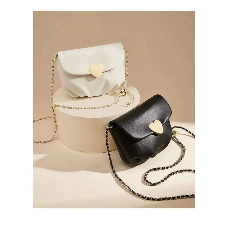 Designer 2025 Frauen Verstellbare Kette Messenger Mode Design Einfache Crossbody Schulter Dame Split Leder Herz-förmigen_voghion.com