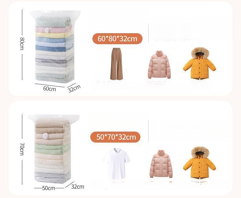 Vacuum Compression Storage No Pump Needed Clothes Special For Cotton Quilts Clothing Down Jackets Three-Dimensional_voghion.com