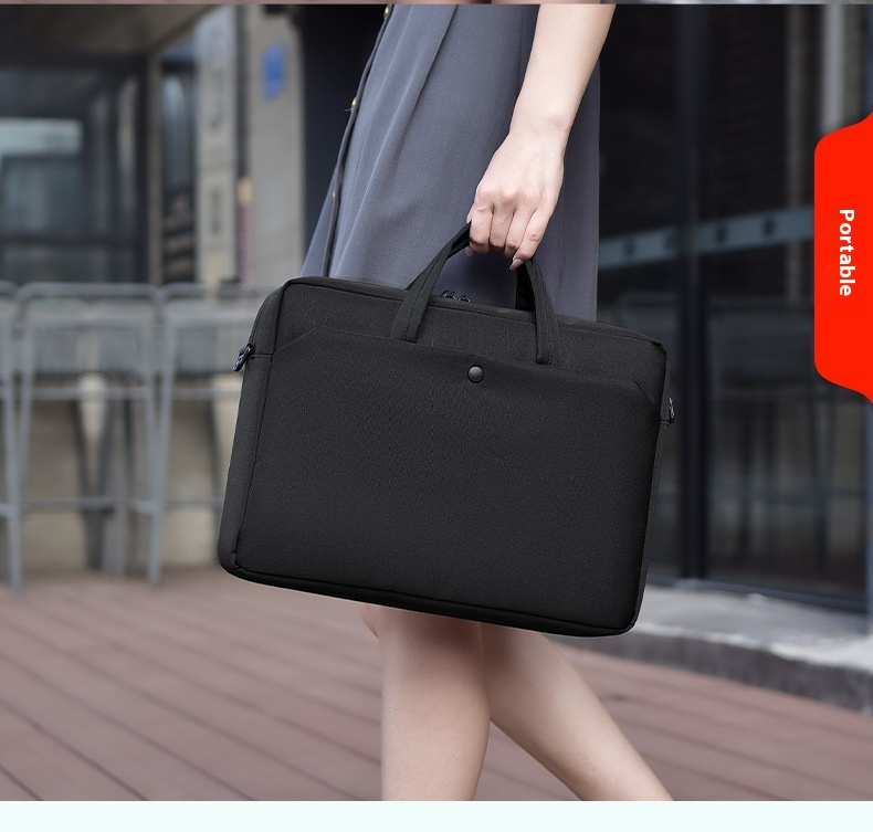 Bolso ligero para ordenador de 16,1 pulgadas, resistente al agua y a los golpes, ideal para viajes, con correa para sujetar la maleta, ideal para estudiantes y profesionales._voghion.com