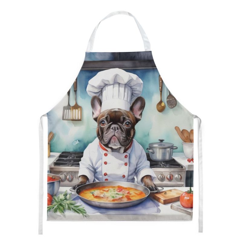 Cooking Adult Women Large Men Apron Kitchen Gardening Chef French Multicolor Unisex Baking Crafts Server For Bulldog The_voghion.com