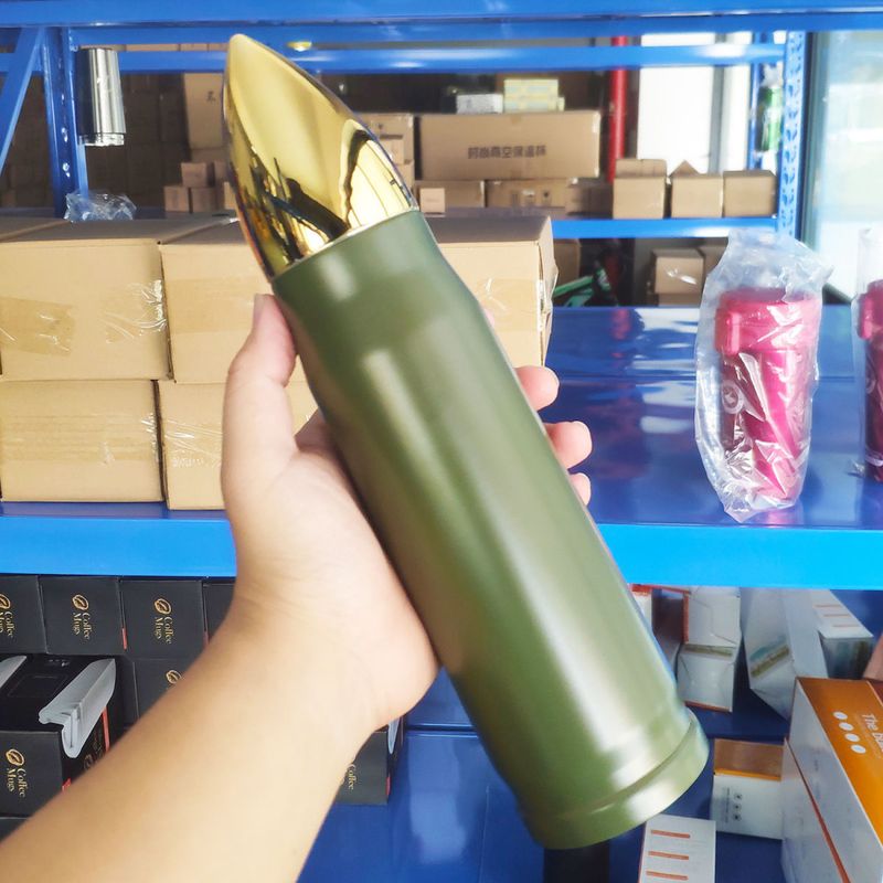 Vacuum Stainless Steel Insulated Double-Layer Bullet Rocket Portable Creative Department Store Gift Cannonball Water Cup_voghion.com