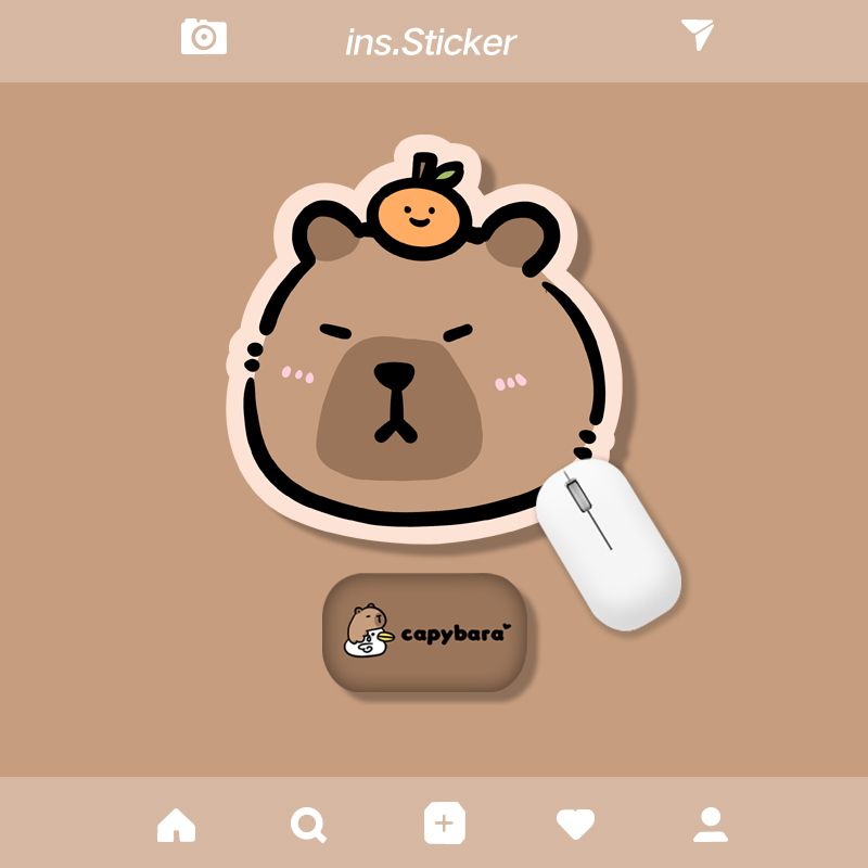 Unschlagbare Qualität Cartoon-förmiges, verdicktes, rutschfestes Capybara-Mauspad aus Gummi_voghion.com