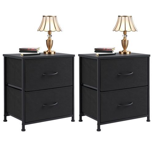 Living Room Cabinet Layers Set Of 2 Fabric Drawers Beside Nightstand Table Closet Chest Clothes Display Cabinet Of Furniture_voghion.com