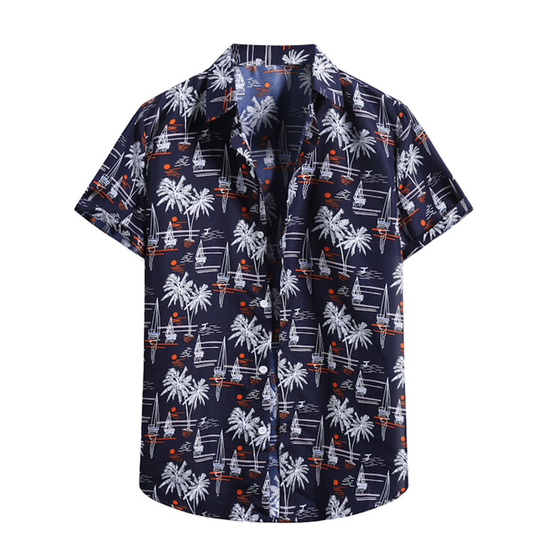 Tricou casual pentru bărbați, cu mânecă scurtă, imprimat digital 3D, mare, cardigan roșu mare, modă nouă de primăvară/vară_voghion.com