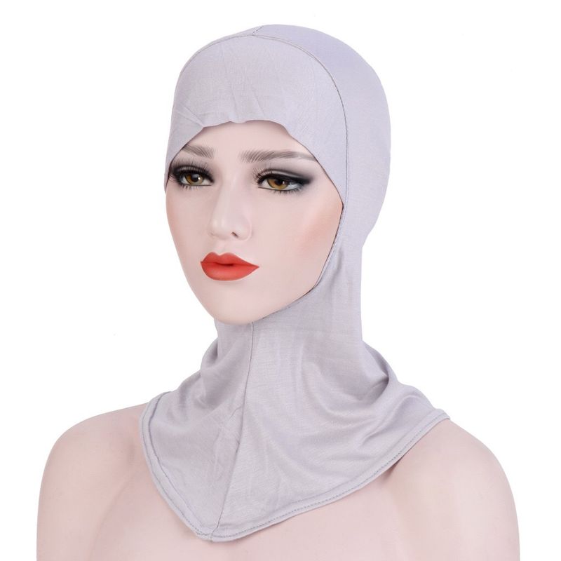 Südostasiatescht Modal Hijab Damen Hijab Monochrom ethnescht Stil merceriséiert Kotteng Ënnerhut Hijab Hutt_voghion.com