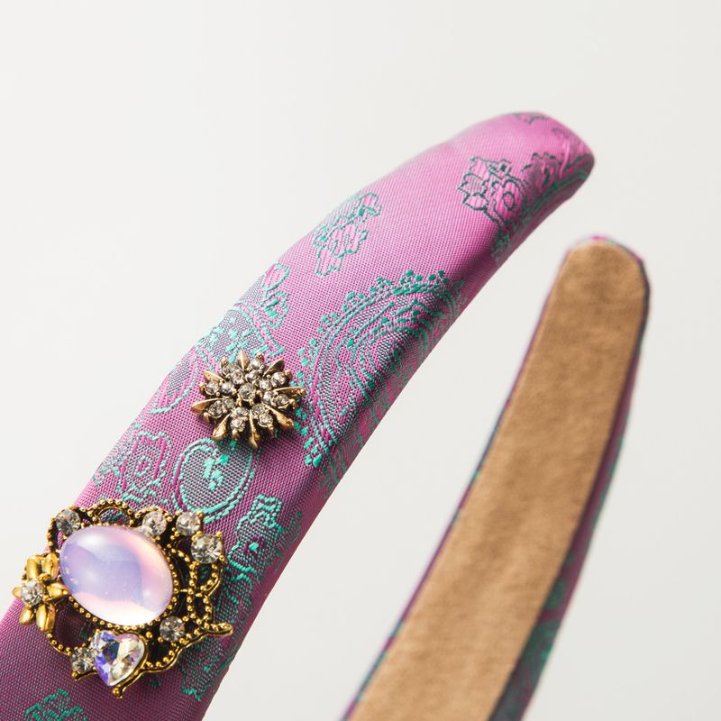 Neues Stirnband aus Satinstoff im Palaststil mit Diamanten, Perlen, Blumen und hochwertigen Bankett-Haaraccessoires_voghion.com