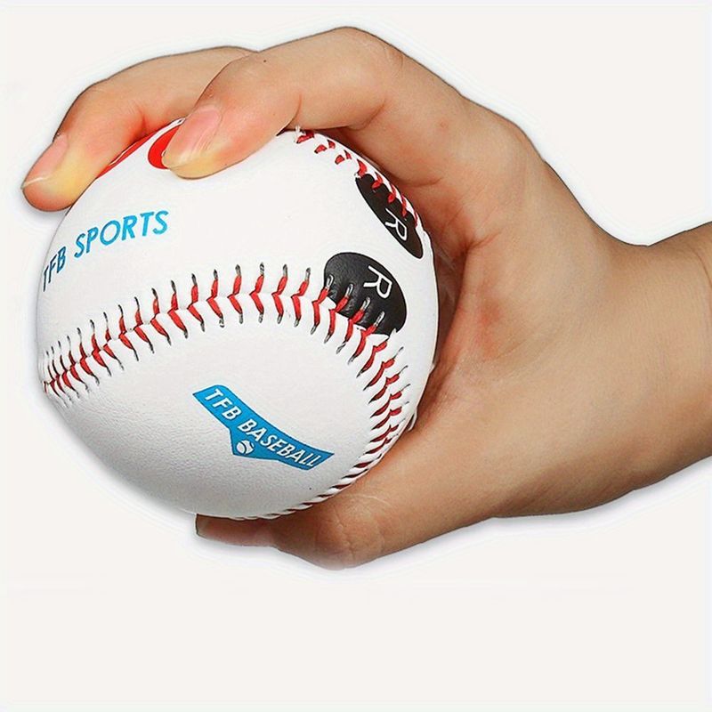 Bola de treinamento de beisebol padrão de 9" com marcadores de posição de dedo para prática de arremesso eficaz Bolas macias e duras_voghion.com