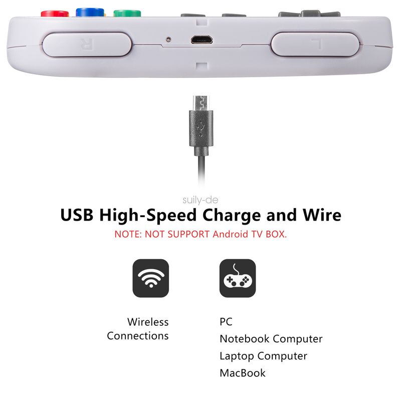 Wireless Controller Für SNES Emulator 2.4G USB Gamepad Joystick Für Windows MAC_voghion.com