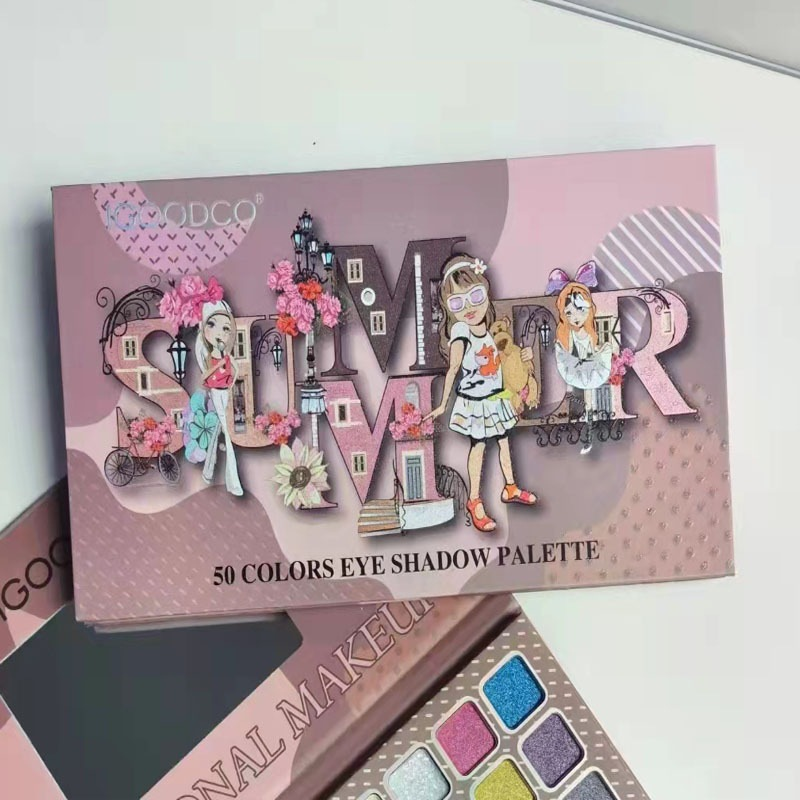 Farbplatte 50 Farben City Girl Lidschatten Perlglanz Matt Hell Stück Zarte Bühnen Make-up_voghion.com