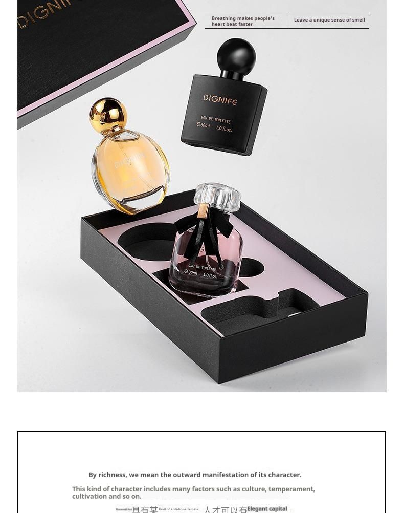 Parfum nou și alte seturi cadou Li Fei New Black Opium, set de trei piese cu parfum Black Opium Reverse și apă gratuită_voghion.com