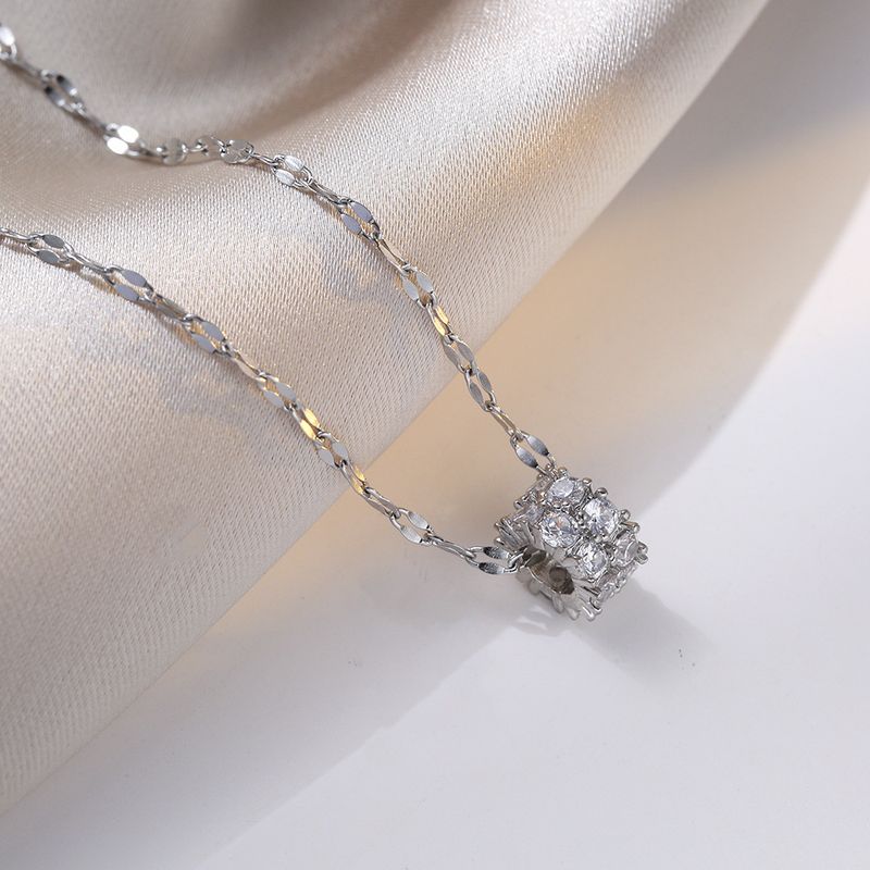 Collier à double rangée de diamants pour femmes, version coréenne, chaîne de collier Sen, pendentif de cou à la mode, bijoux_voghion.com
