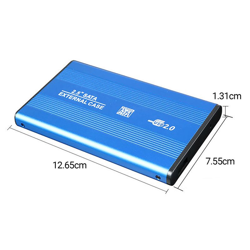 Custodia per disco rigido esterno USB 2.0 da 2,5 pollici in lega di alluminio antipolvere resistente all'usura per laptop_voghion.com