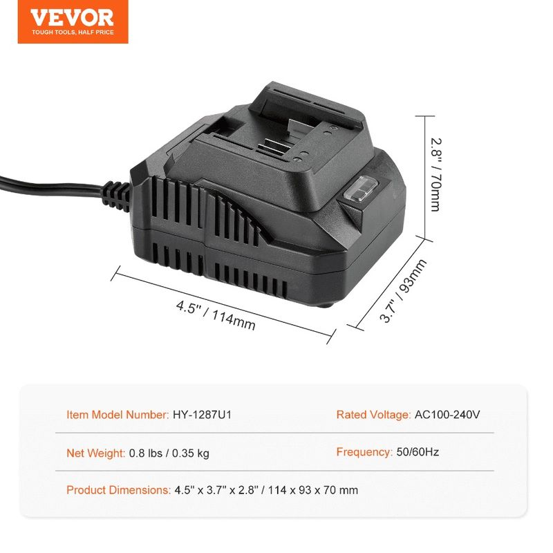 Cordless For Tools Charger Power VV VVEX2040 2.0Ah Pack Fast Replacement Charging VVSP2020 Battery Battery Charger Charger For_voghion.com
