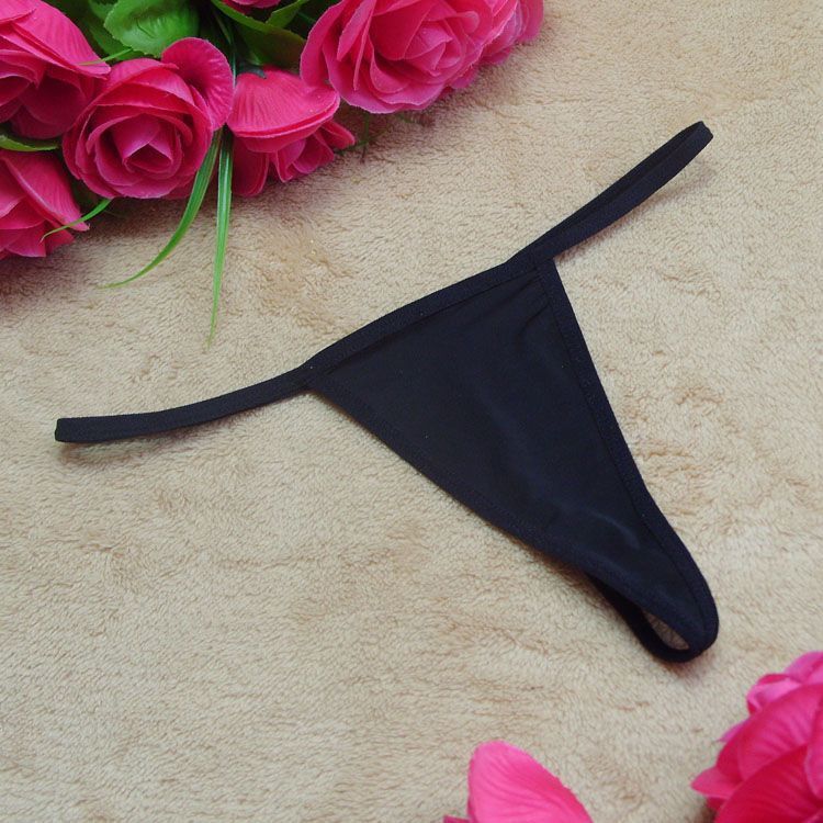 Sexy Lingerie Women's Thong Panties Temptation See-through Simple Low Waist Breathable Triangle T-Pants_voghion.com