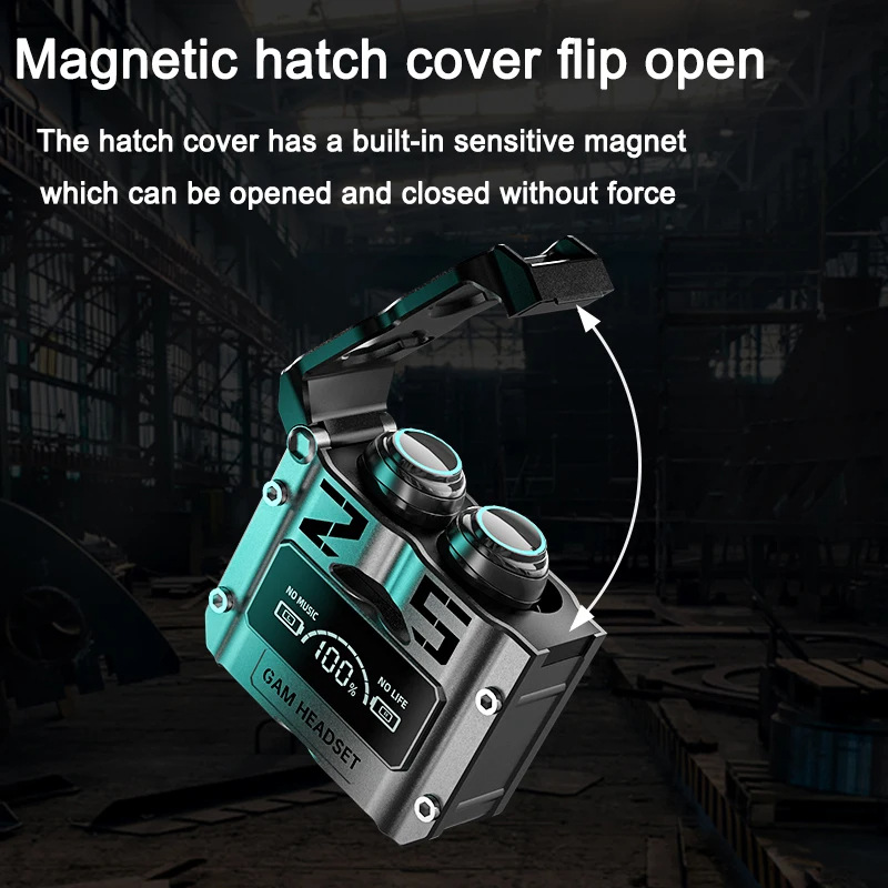 M25 Nuova tecnologia nera Bluetooth wireless con batteria elevata 5.2 Auricolari da gioco Esport a basso consumo energetico_voghion.com