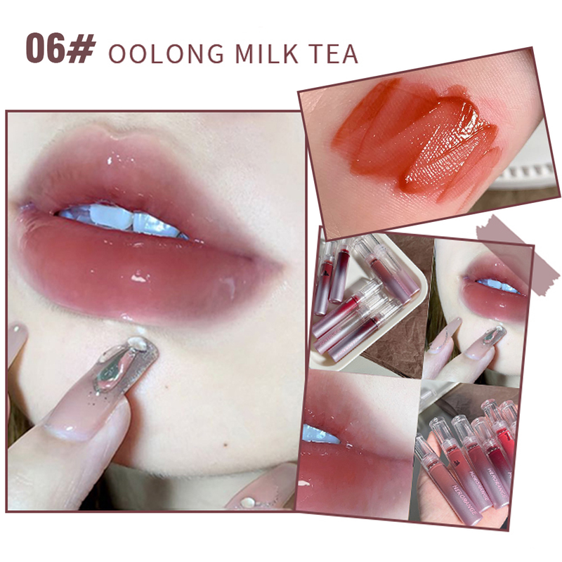 Specchio per labbra Lucidante per labbra Smalto per labbra Trasparente Impermeabile Rossetto liquido lucido a lunga durata Marrone nudo Cle proof y stick_voghion.com