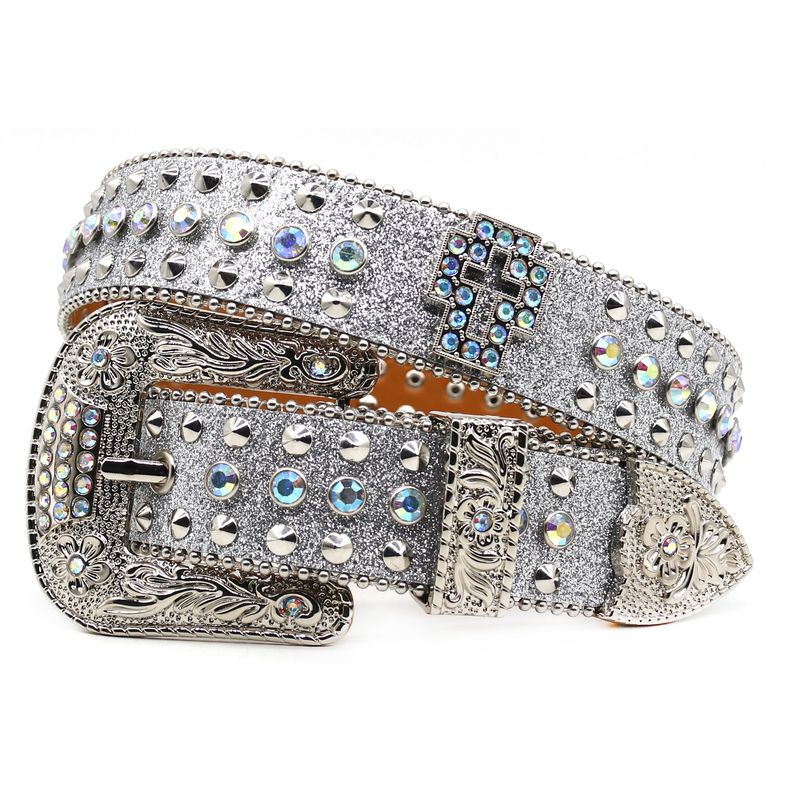 Ceinture pour homme ornée de strass et de cristaux, tendance mode européenne et américaine, style Y2K. Accessoires : ceinture pour homme._voghion.com