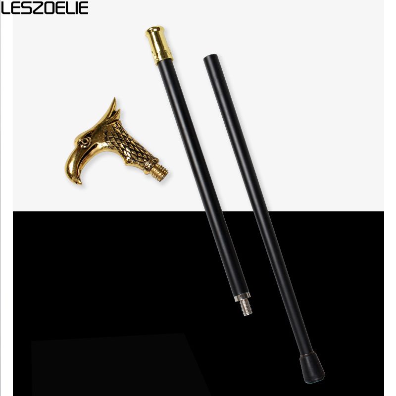 Bastone da passeggio decorativo di lusso con testa d'aquila per uomo, elegante, alla moda, per feste, vintage, a mano_voghion.com
