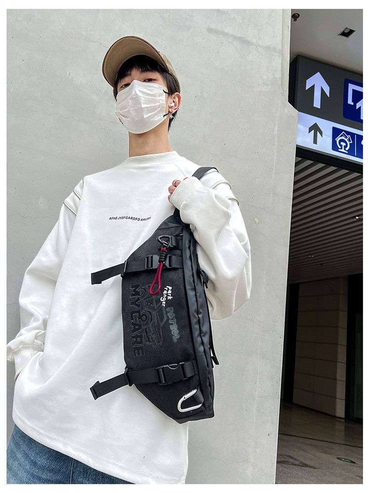 Multifunctional Canvas Outdoor Waterproof Parka Chest Bag_voghion.com