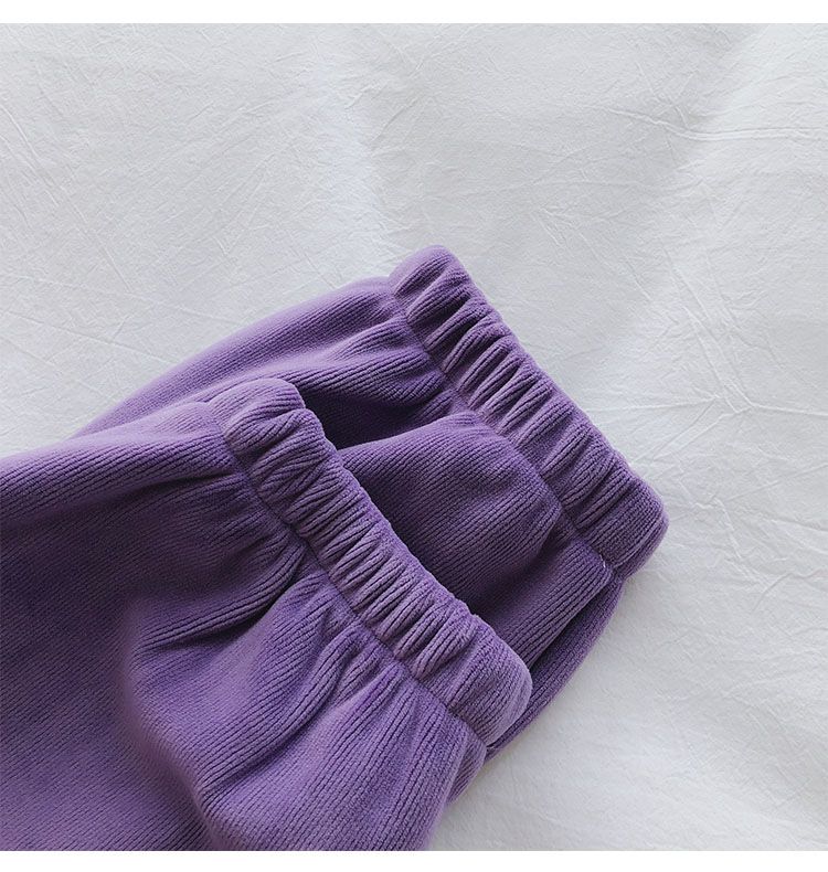 678 (Mi Ni Composite Super) Sporthose für Damen im Herbst und Winter, verdickte, enge Hose aus Samt, weite Beine,_voghion.com