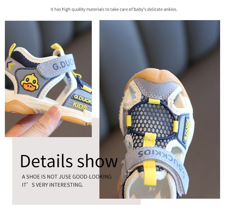Sandali estivi Baotou Cool New Boys' antiscivolo Sport Baby Fashion Tempo libero Scarpe da spiaggia per bambini_voghion.com