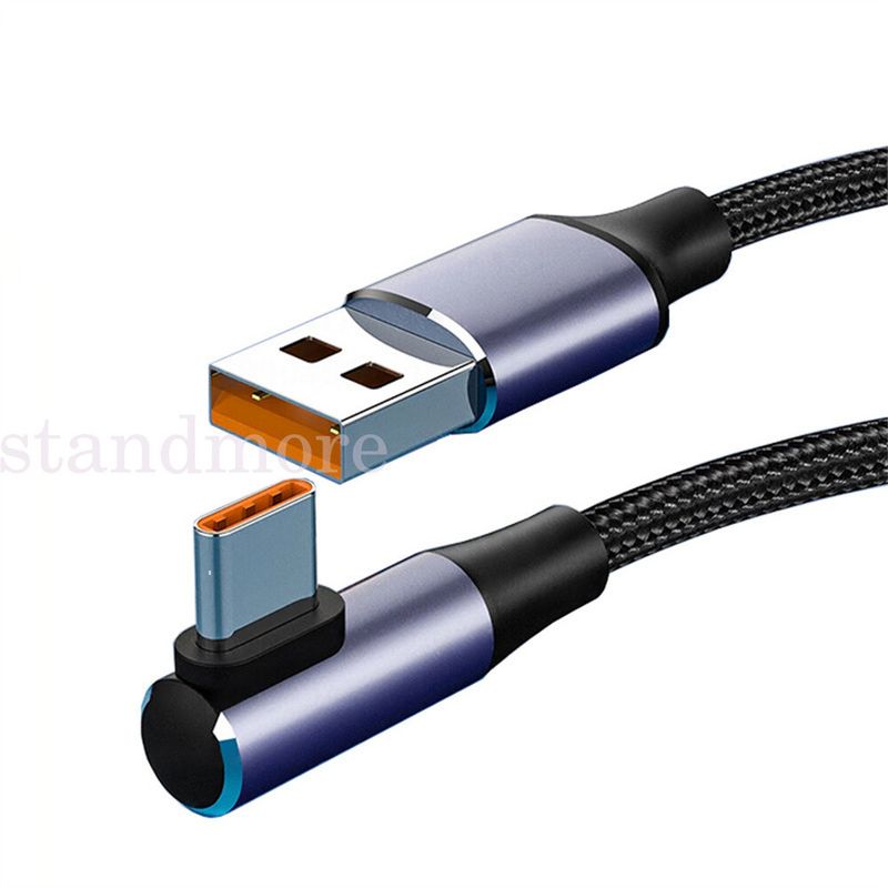 90-Grad-Datenleitung rechtwinkliges PD 100W Schnellladekabel USB C auf USB Typ C_voghion.com