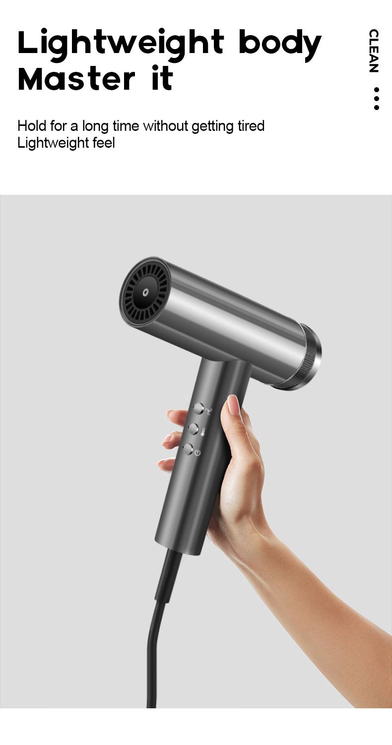 Nuovo asciugacapelli ad alta velocità senza spazzole, asciugacapelli per la cura dei capelli a temperatura costante con ioni negativi, asciugacapelli ad alta velocità e alta potenza_voghion.com