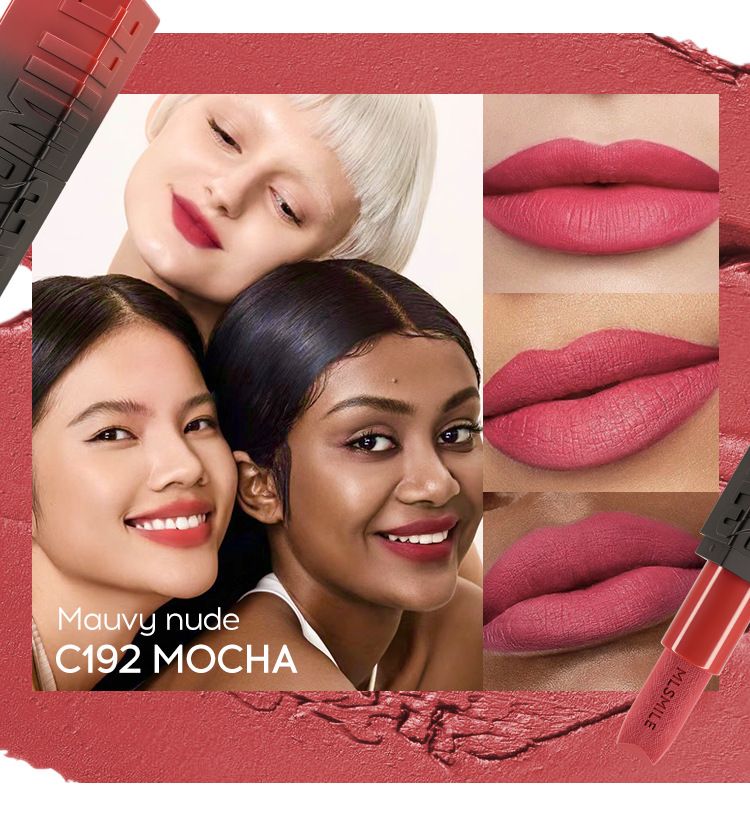 MLSMILE Embossed Matte Lipstick Set Easy To Color Moisturizing Lipstick Natural Nude Color 3 Pieces_voghion.com