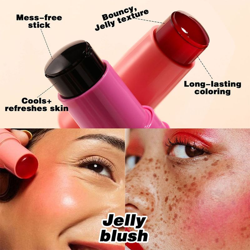 Clubday Beauty Hit Vierfarbiges Rouge Rouge Make-up Neues Produkt Matt Feuchtigkeitsspendend Q Elastic Jelly Blush Stick_voghion.com