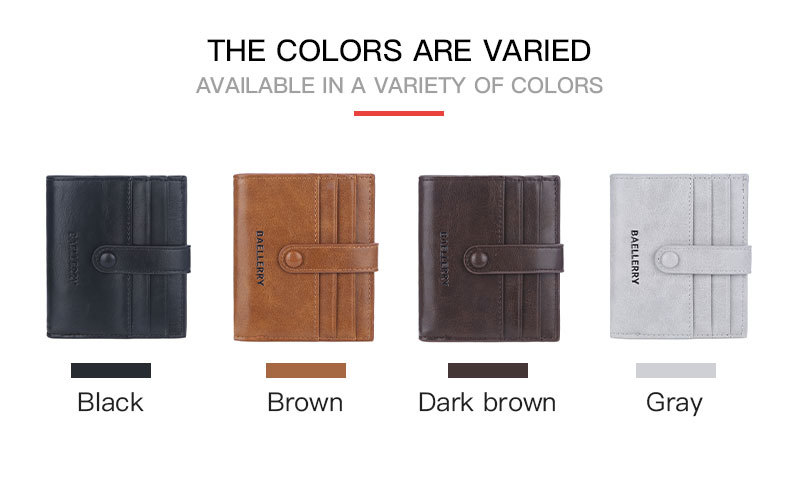 BAELLERRY Bag Business Mini Buckle Men's Thin Multi Position Zero Wallet Bank Card Clip_voghion.com