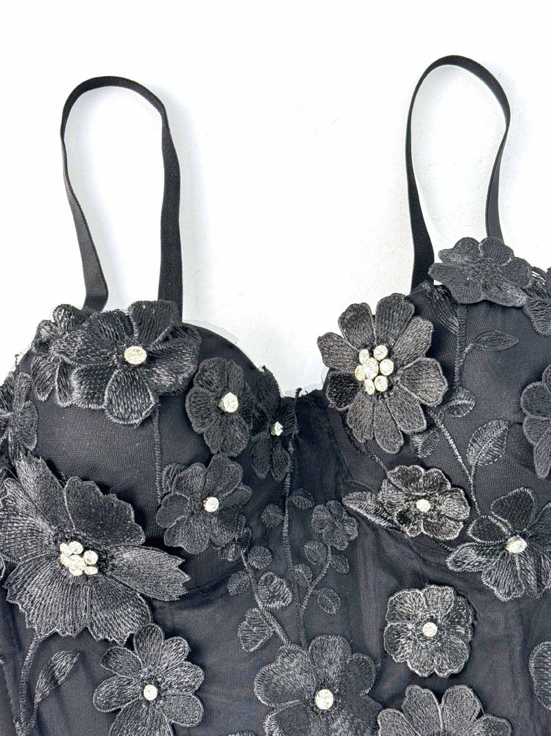 Damenbekleidung Dreidimensionales, mit Blumen und Diamanten besetztes, körperformendes Tube-Top für die Oberbekleidung Straps-BH für Damen_voghion.com