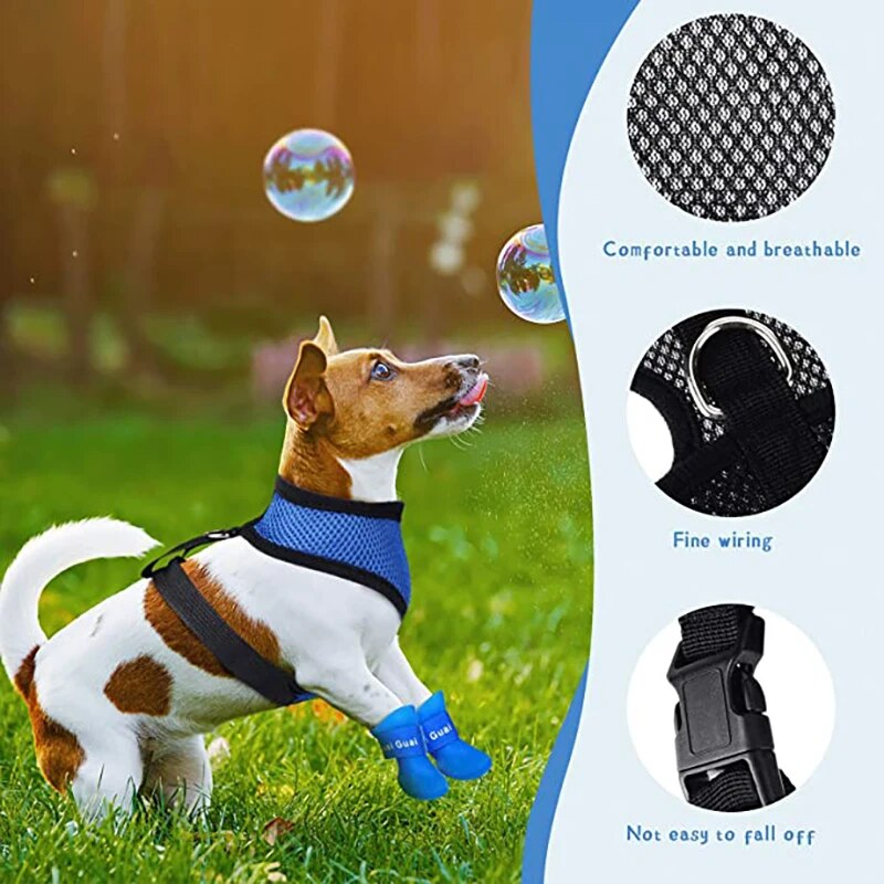 Pet Harness Soft Mesh Training Chihuahua Puppy Dog Collar Breathable Adjustable Necklace For Pug Bulldog Cat Arne Perro_voghion.com