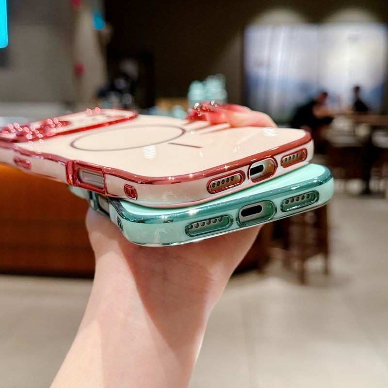 For Magsafe Magnetic Large Window Phone Case For IPhone 17 16 13 15 14 11 12 Pro Max Plus 16e 17 Air Shockproof Silicone Cover_voghion.com