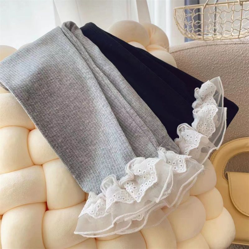 Kinderkleding Meisjes holle mesh split broekspijpen met hoge elasticiteit, modieus en veelzijdig, super feeërieke en modieuze leggings_voghion.com