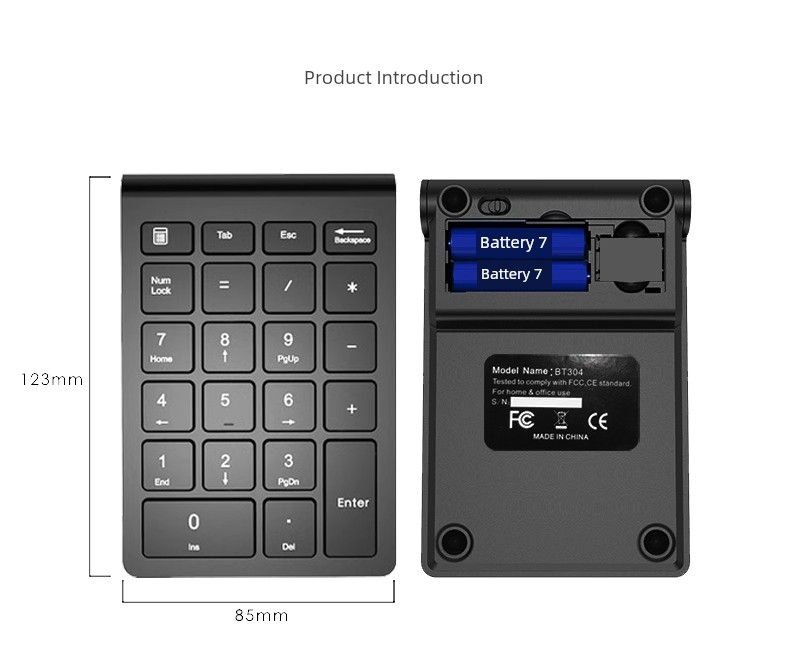 Draadloos toetsenbord Financiële boekhouding Laptop Externe mini geruisloze USB digitale sleutelmuis_voghion.com