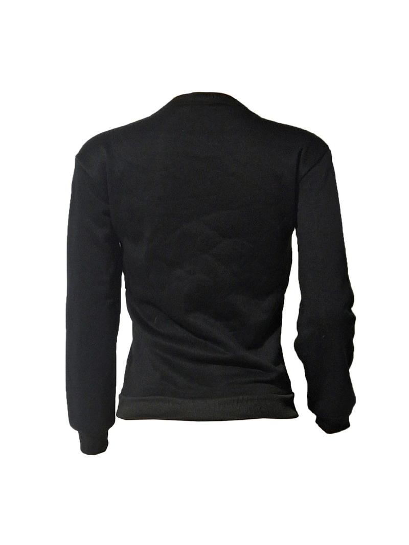 N8889P11 Grand haut imprimé sans chapeau pour femmes, pull décontracté, ample et polyvalent à manches longues_voghion.com