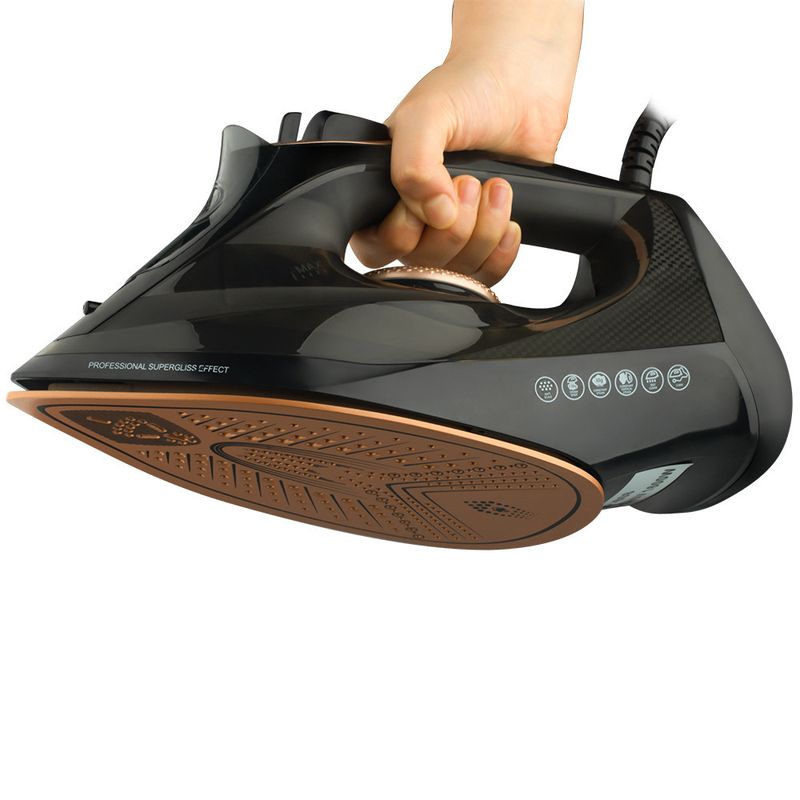 2200W Household Steam Iron, High-Power Electric Ironing Machine With Steam Burst, Durable Soleplate For All Fabrics, EU 220V_voghion.com