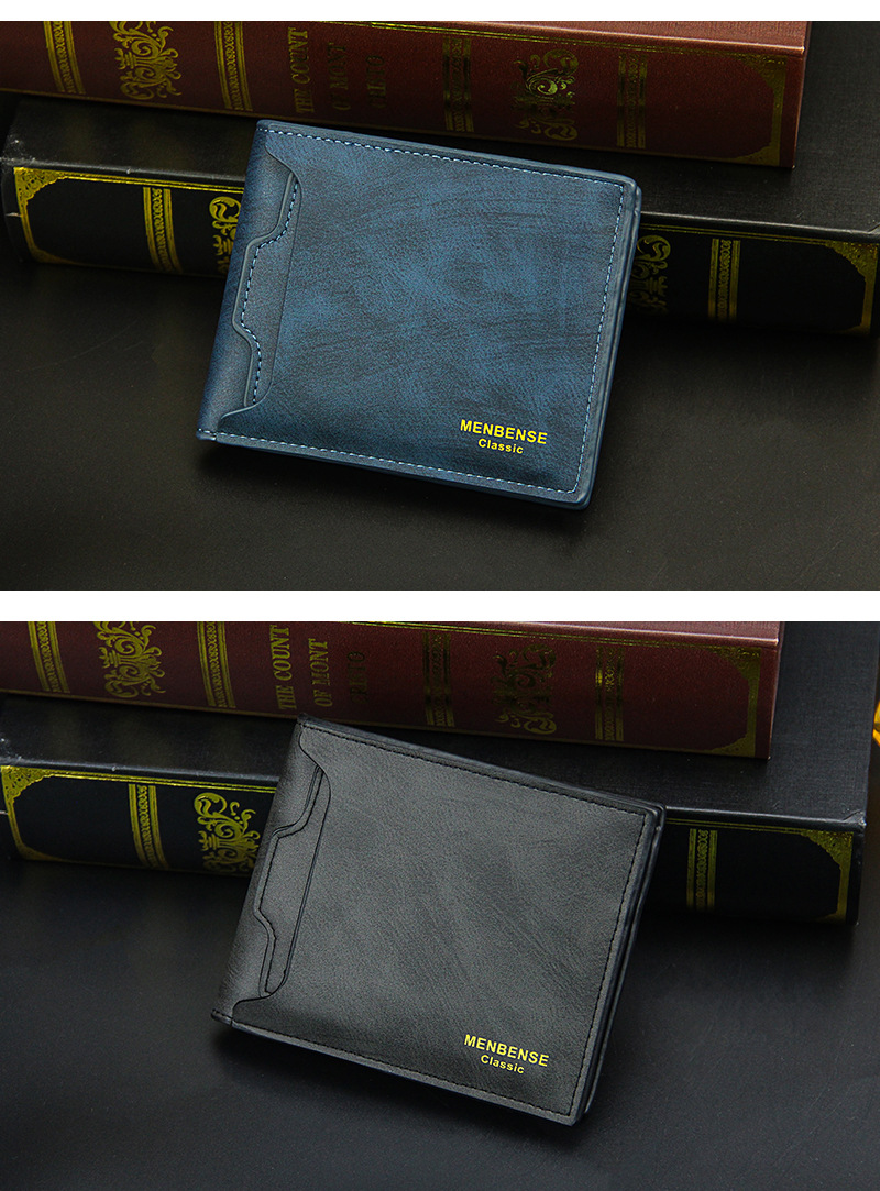 2024 New Men's Wallet Short, Fashionable, Casual, Large Capacity, Multi Card Position, Short, Money Clip, High Quality Card, Foreskin Leather_voghion.com