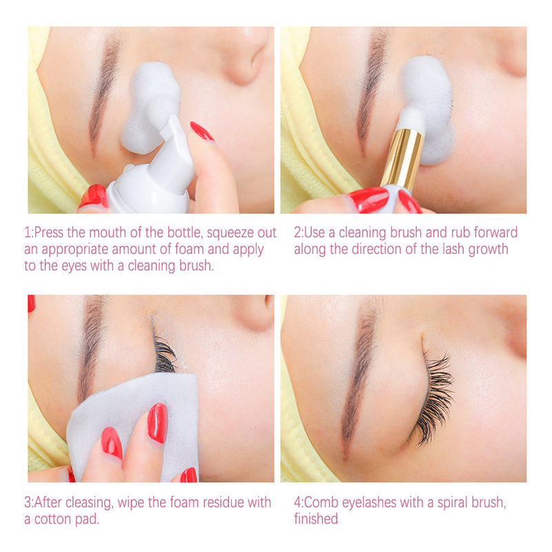 Carina – nettoyant pour le visage, extension des cils, nettoyage des bulles des paupières, maquillage doux, élimination des résidus noirs, soins à domicile_voghion.com