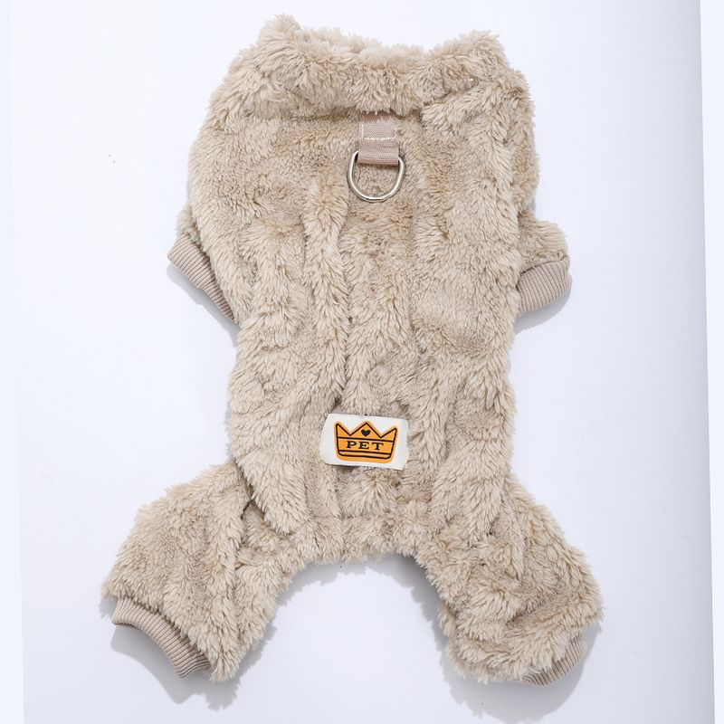 Clothes Autumn Winter Warm Double-Sided Jacket Small Dog Pet Apparel Zipper Four-Leg Fleece Coat_voghion.com
