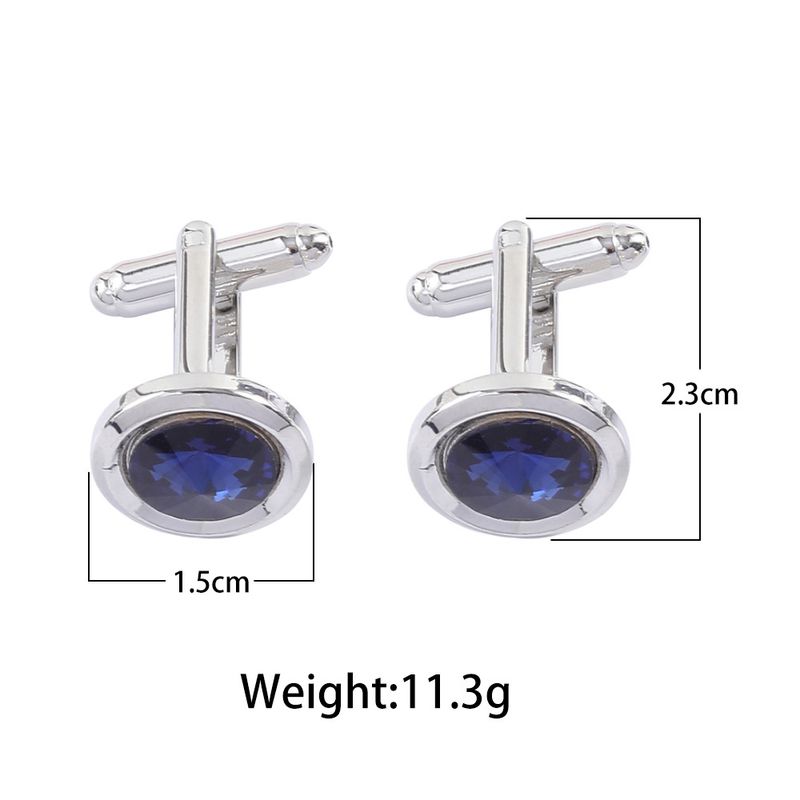 simple round gemstone cufflinks women's fashion personality popular diamond shirt cuff nails_voghion.com