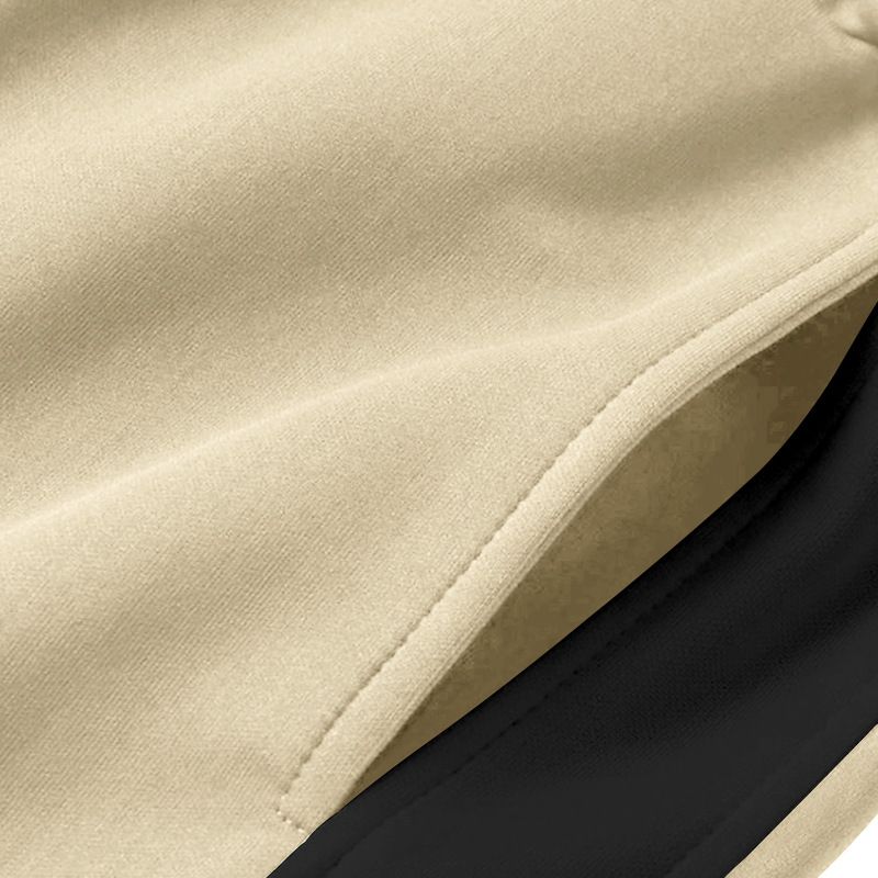 Men's Oversized Straight-Leg Pants – Breathable Polyester, Drawstring Waist, Color-Block Design (White/Black/Khaki/Blue/Gray, S-XXXL)_voghion.com