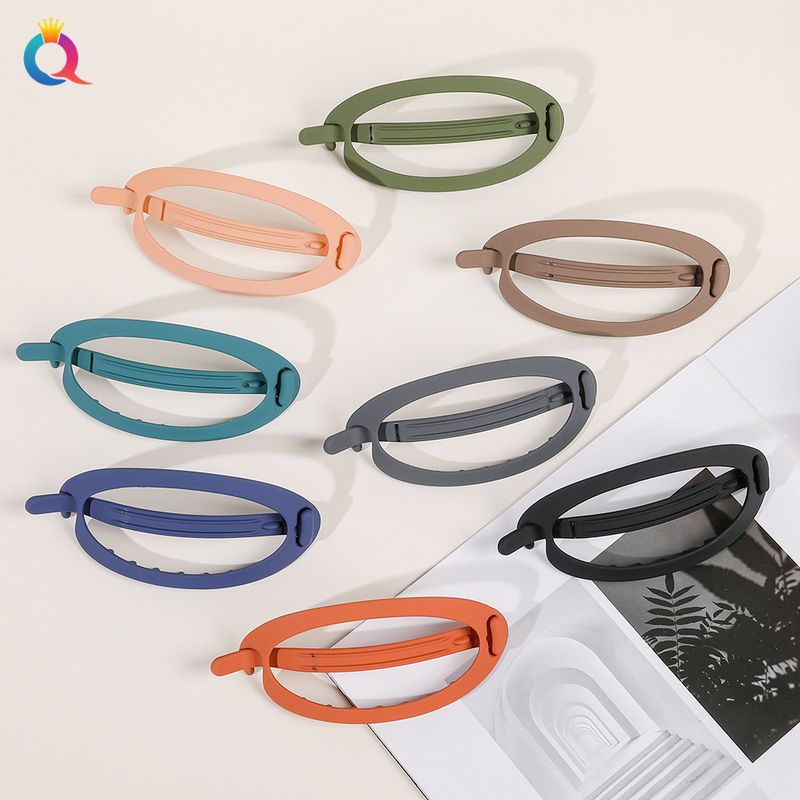 Fermaglio per capelli in policarbonato opaco - Elegante fermaglio ovale per capelli da donna (fermagli antiscivolo per chignon, grazioso accessorio per capelli posteriori, tenuta delicata per capelli spessi)_voghion.com