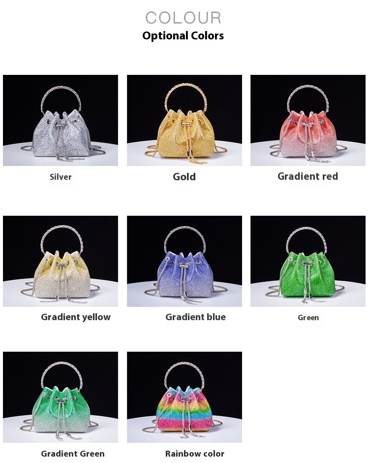 Akryl Hot Diamond Bag Dammiddagsväska Lyx Tofsväska Kedjeväska Mångsidig handhållen Crossbody-väska med en axel_voghion.com