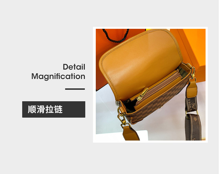 2023 Classic Plaid Stick Bag Versatile Stick Bag Single Shoulder Bag Cross Shoulder Women's Small Square Bag_voghion.com
