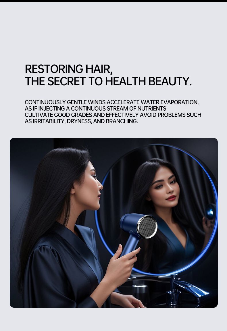 Intelligent display high-speed electric hair dryer high-power negative ion hair conditioner_voghion.com