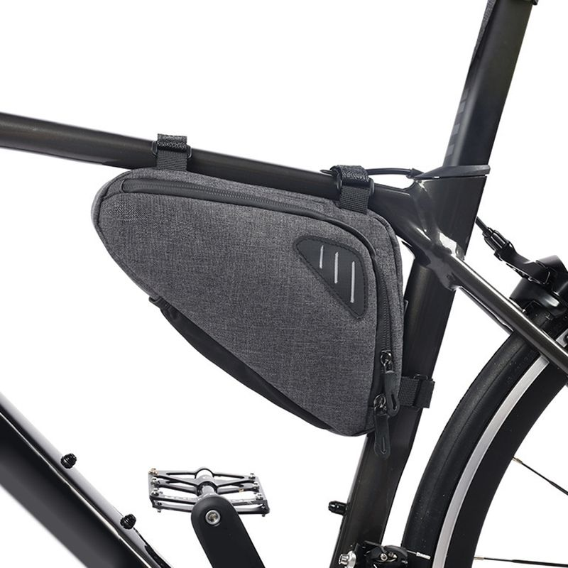 Lihao Reise-wasserdichte Fahrrad-Vorderrohrrahmentasche, Fahrradtasche, Fahrradzubehör, Grau_voghion.com